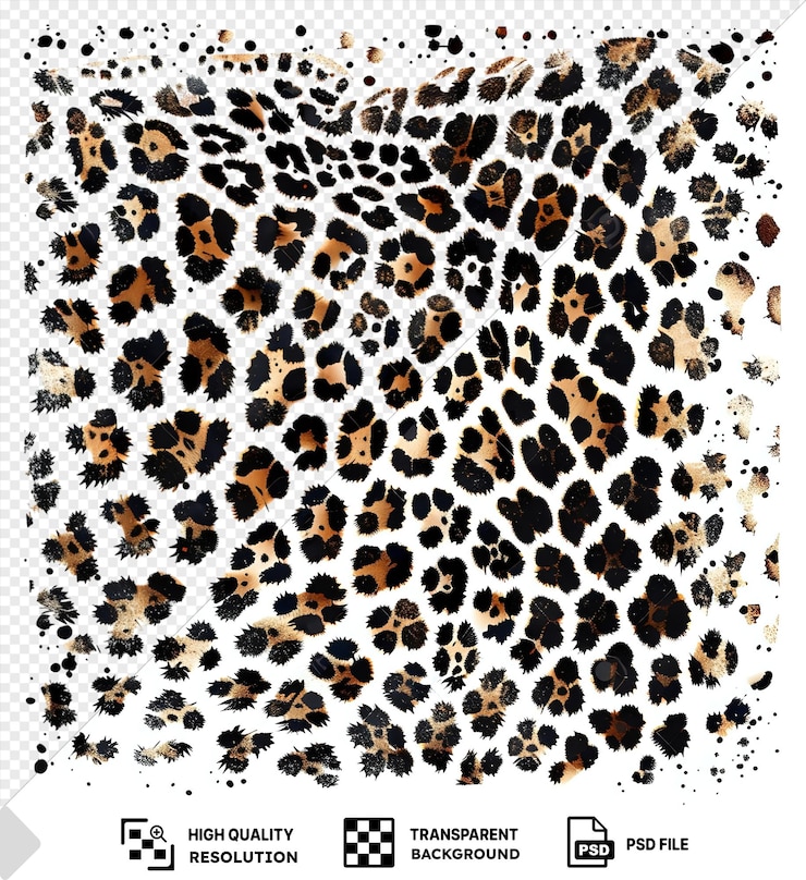 PSD psd vetor manchas de leopardo símbolo manchas castanhas naturais em um fundo isolado
