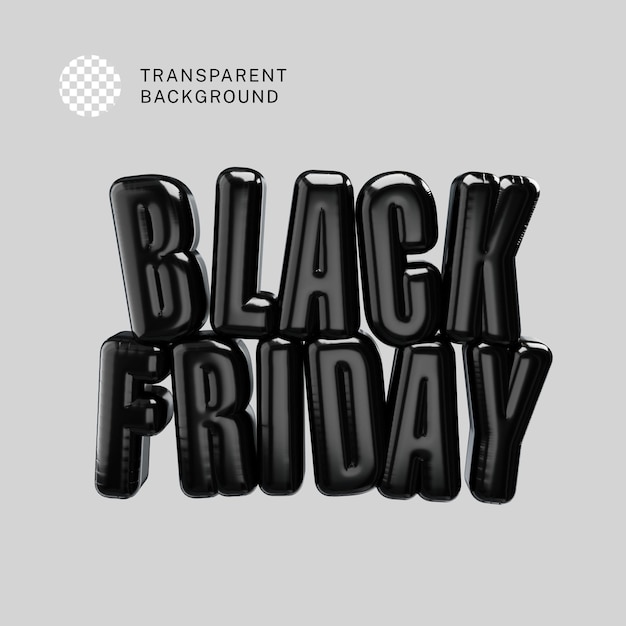 PSD viernes negro texto 3d