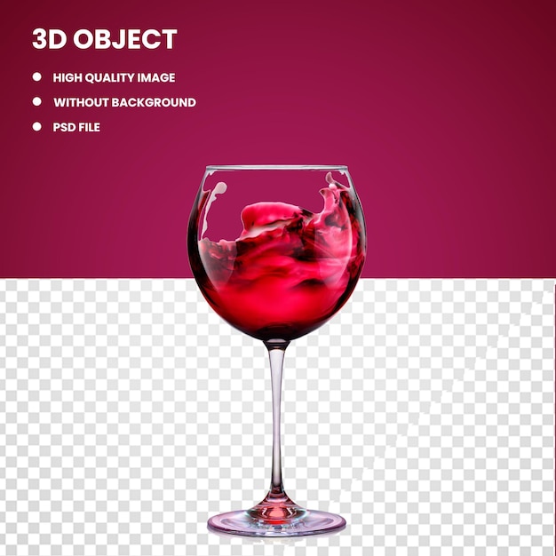 PSD psd vinho vermelho vidro png fundo transparente