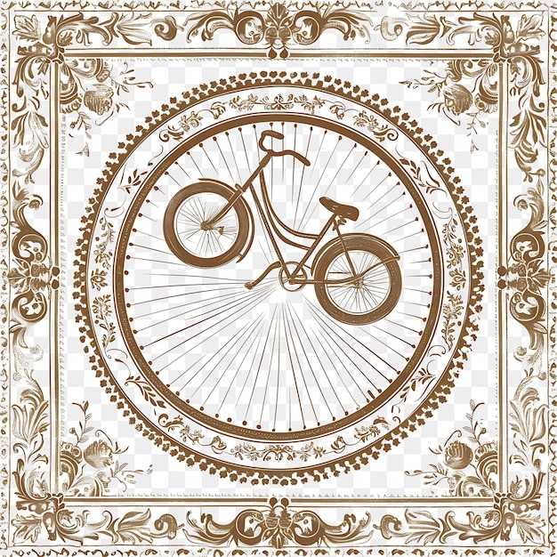 PSD psd vintage bicycle penny farthing avec sepia monochrome stamp c tattoo clipart design de t-shirt à l'encre