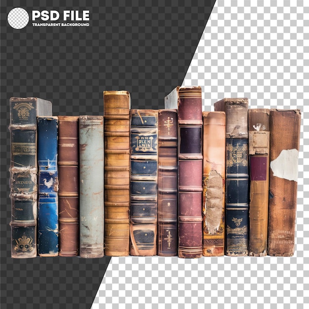 PSD Vintage-Bücher in einem Stapel