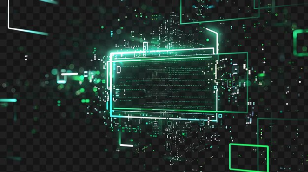 PSD psd von digital glitch arcane frame mit pixelierten verzerrungen und c outline neon collage style art