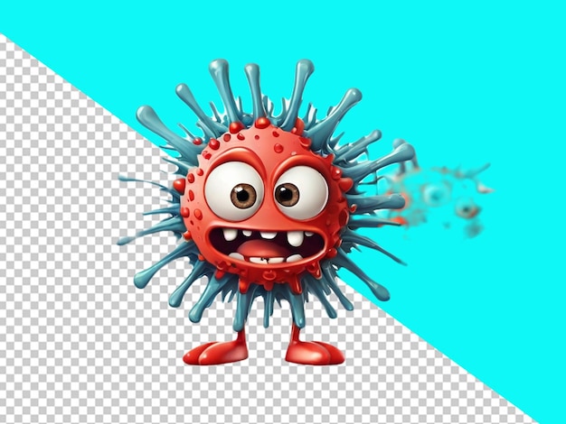 PSD psd von einem 3d-witz-monster-virus