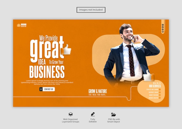PSD-Vorlage für digitales Marketing und Web-Banner für Unternehmen