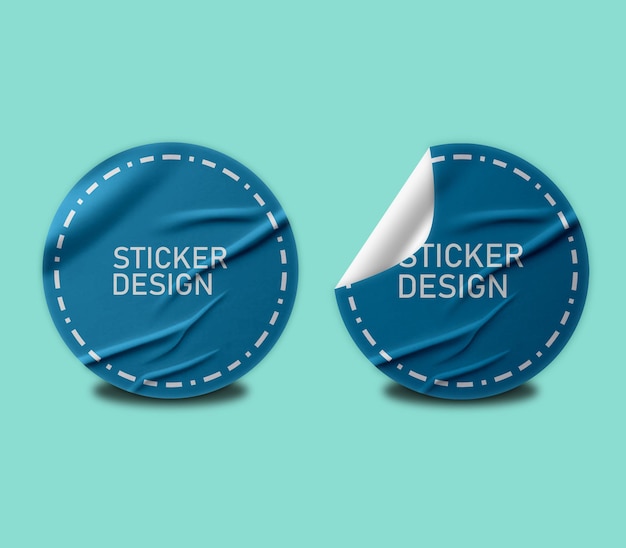 PSD-Vorlage für zwei Aufkleber-Mockup-Design