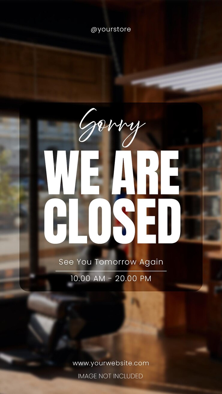 PSD psd we are closed diseño de tipografía para redes sociales y plantilla de historias de instagram