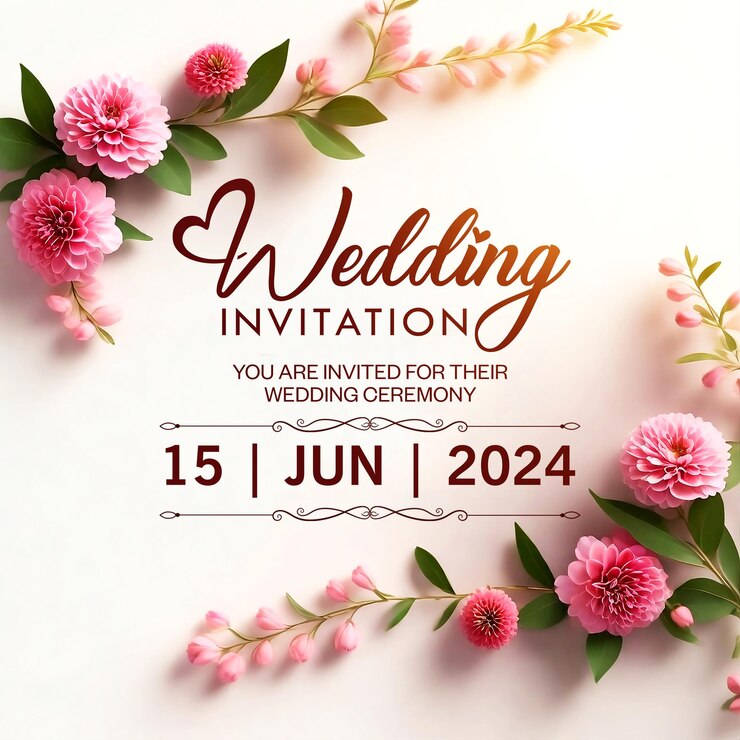 PSD Wedding Invitation Greeting Cards Elegant Vintage Style