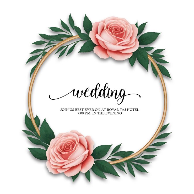 PSD Wedding Invitation Greeting Cards Elegant Vintage Style