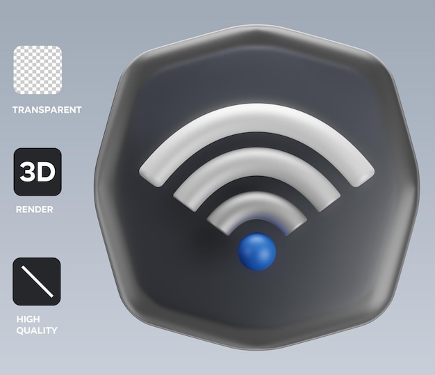 PSD wifi 3D icon Illustration