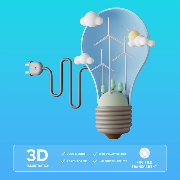 PSD Windenergie 3D-Bilder