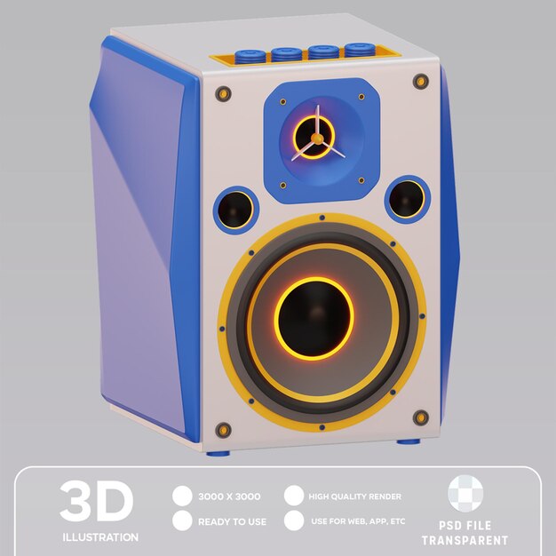 PSD-Woofer 3D-Illustration