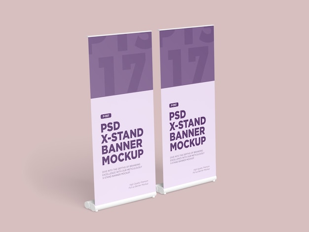 PSD XStand Banner Mockup for Advertising and Promotion