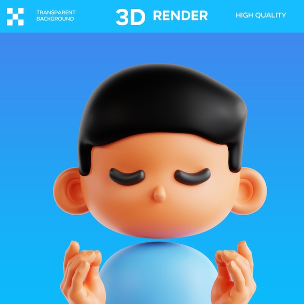 PSD-Yoga 3D-Illustration