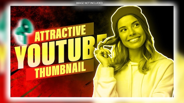 PSD youtube thumbnail template or business marketing banner