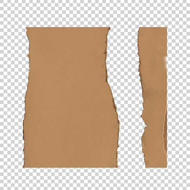 PSD zerrissenes Papier auf durchsichtigem Hintergrund
