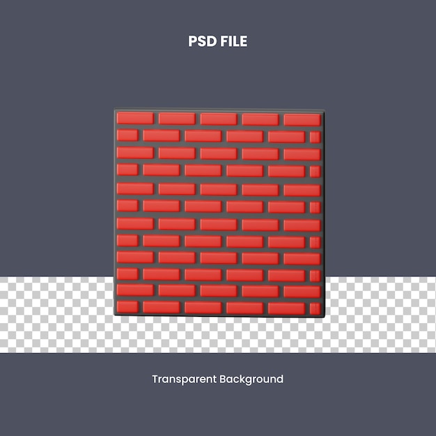 PSD psd-ziegelmauer mit 3d-ikonen