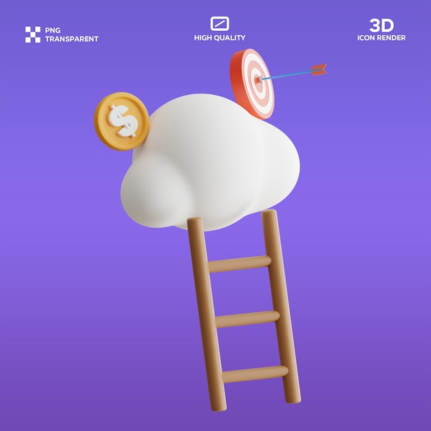 PSD-Ziel 3D-Illustration