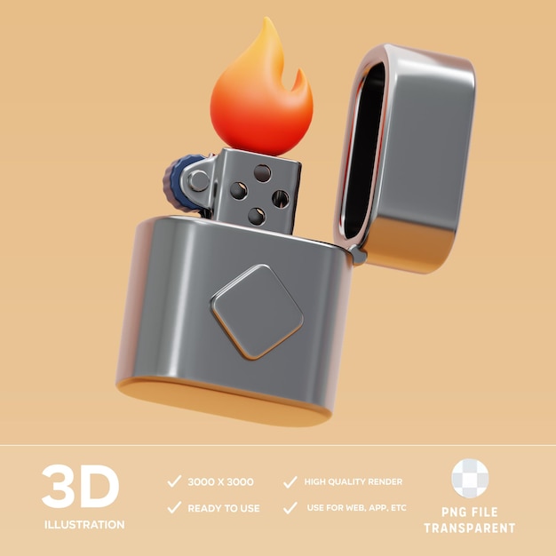 PSD-Zünder 3D-Illustration