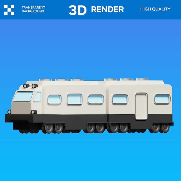 PSD-Zug 3D-Illustration