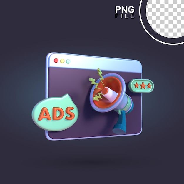 Pubblicità 3D con altoparlante