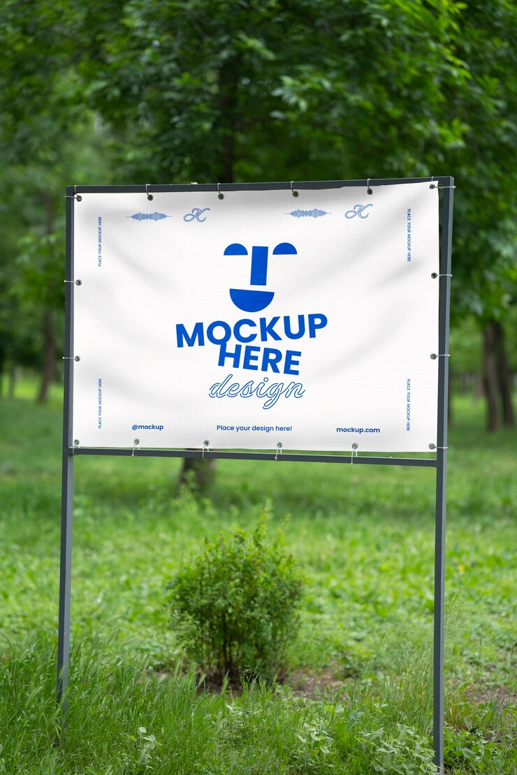PSD pubblicità in un modello di parco