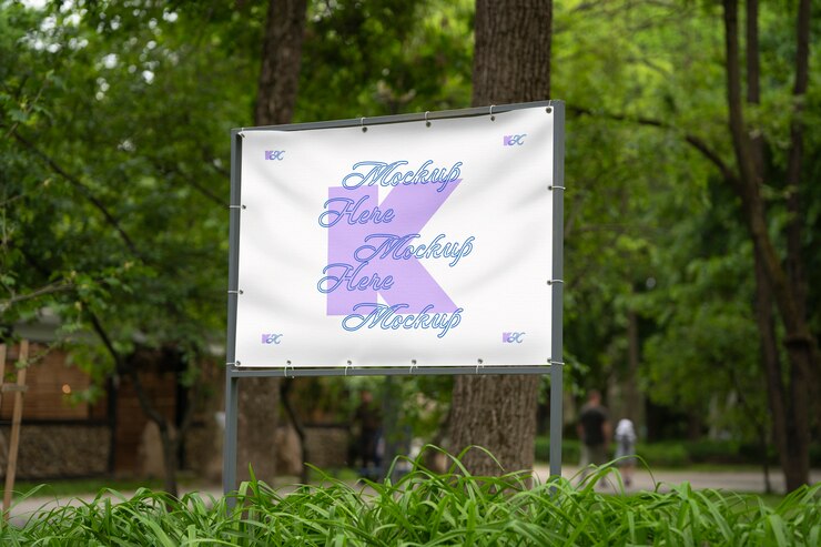 PSD pubblicità in un modello di parco