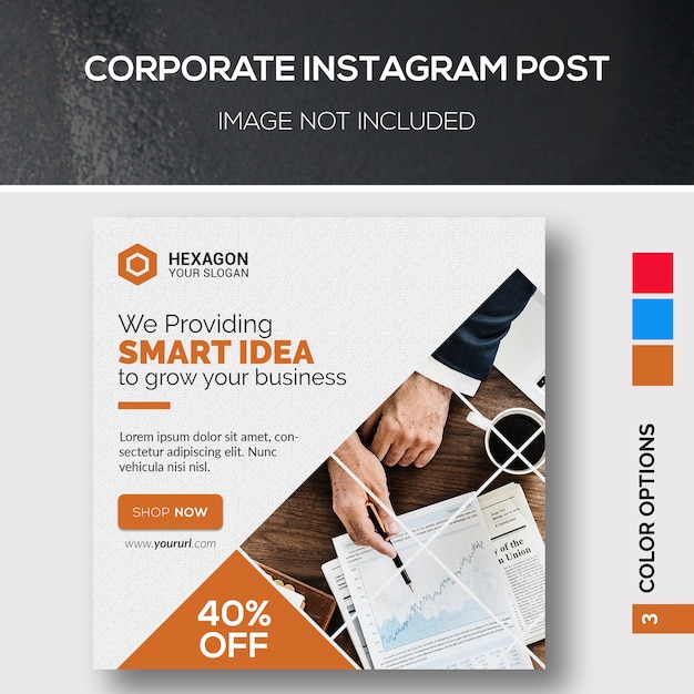 Publicación corporativa de instagram