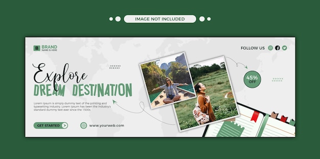 Publicación de instagram de agencia de viajes y tours o plantilla de banner cuadrado flyer psd premium