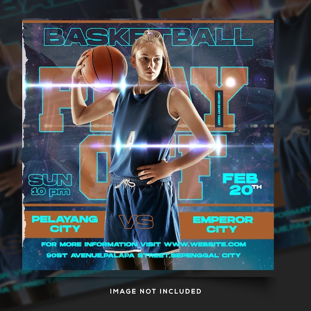Publicación de instagram de anuncio de jugador de baloncesto