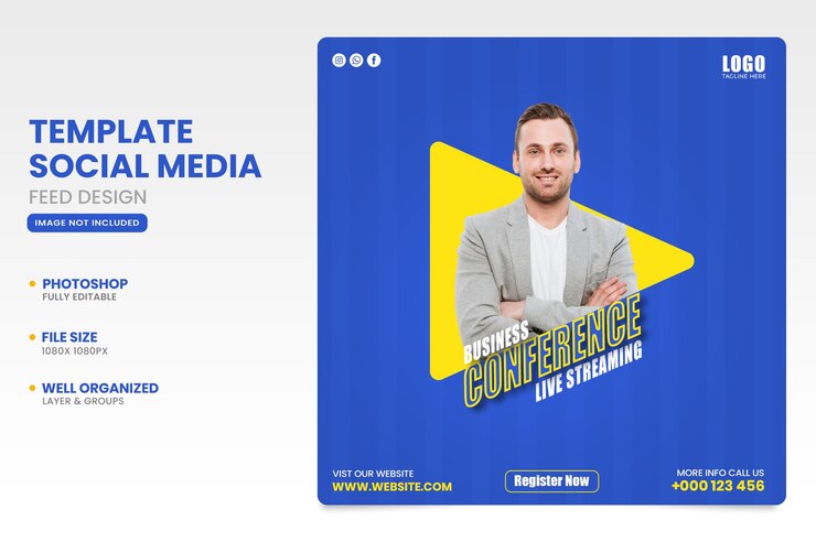 Publicación de instagram de conferencia de negocios
