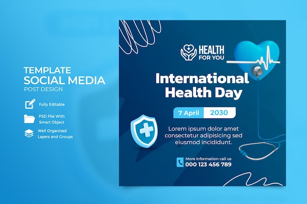 Publicación de instagram del día internacional de la salud