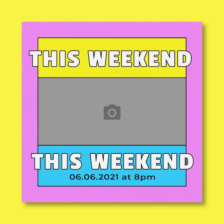PSD esta publicación de instagram de fin de semana