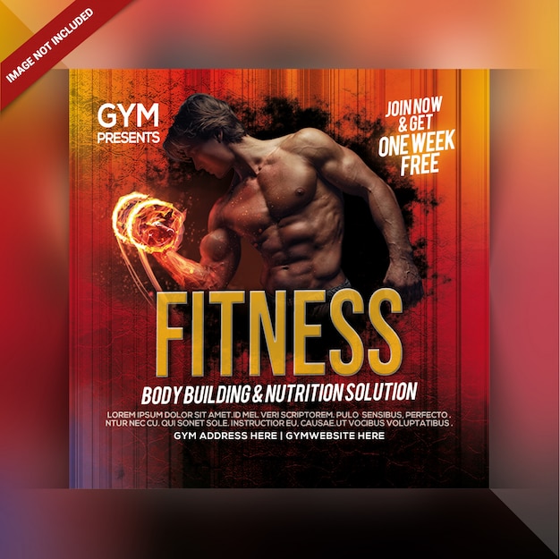 Publicación de instagram de fitness de gimnasio