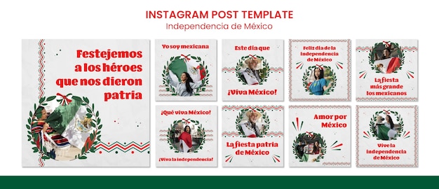 PSD publicación de instagram de la independencia mexicana