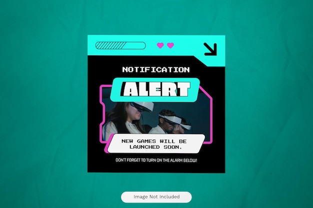 Publicación de Instagram de la marca de videojuegos Y2K Cyan Pink 09