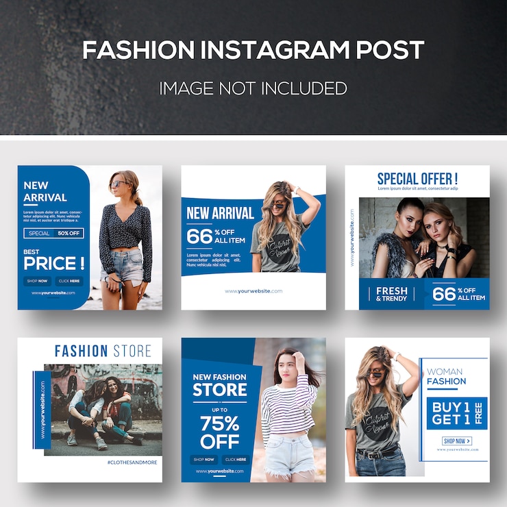 PSD publicación de instagram de moda