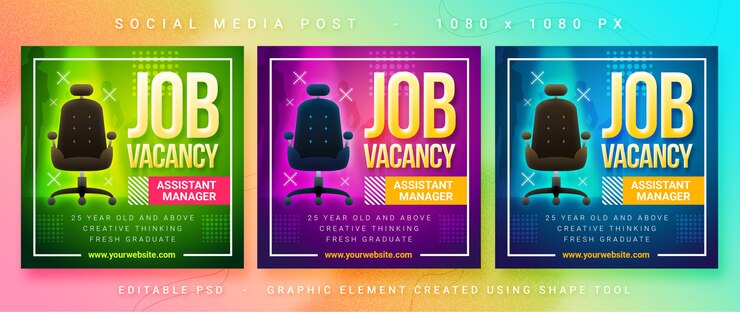 Publicación de medios sociales en ofertas de empleo