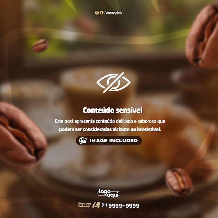 PSD publicación de panadería en redes sociales en plantilla de diseño portugués brasileño