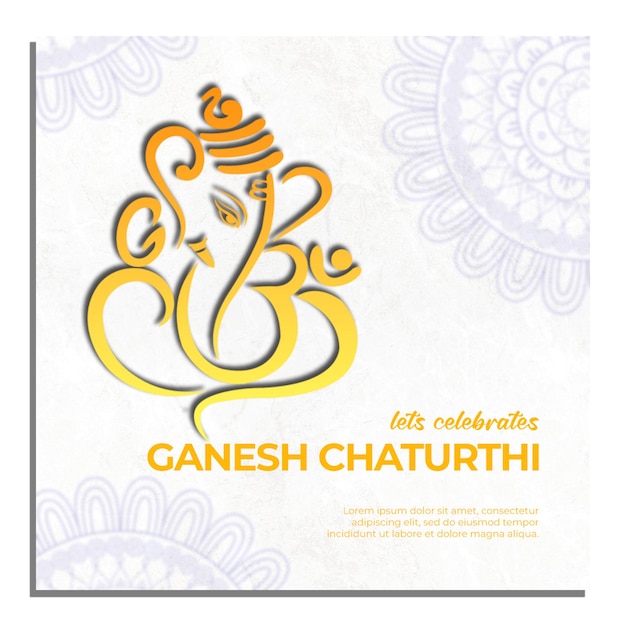 Publicación de psd del festival hindú feliz ganesh chaturthi