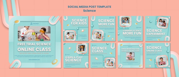 Publicación en redes sociales de clase de ciencias