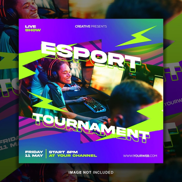 PSD publicación en redes sociales de esports