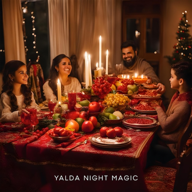 PSD publicación en las redes sociales de la noche de yalda