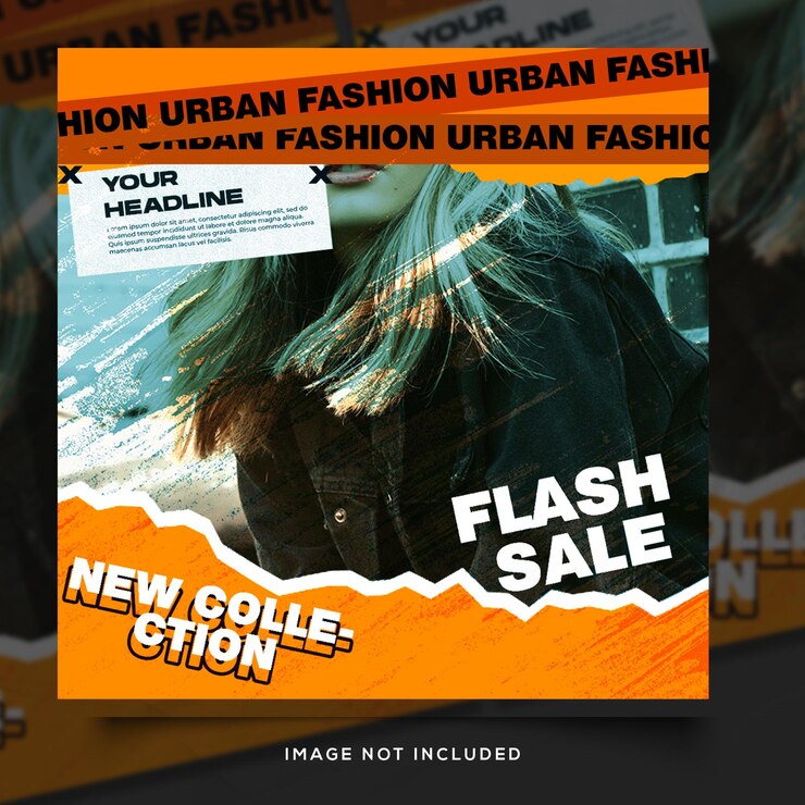 Publicación en redes sociales publicación de colección de moda streetwear