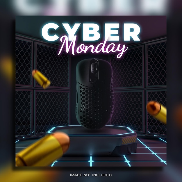 PSD publicación en redes sociales de venta de cyber monday