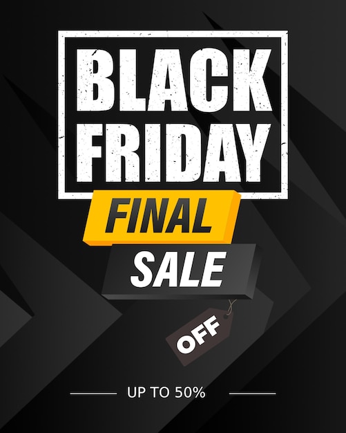 Publicación de redes sociales de venta de viernes negro