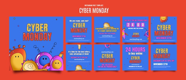 PSD las publicaciones de cyber monday en instagram