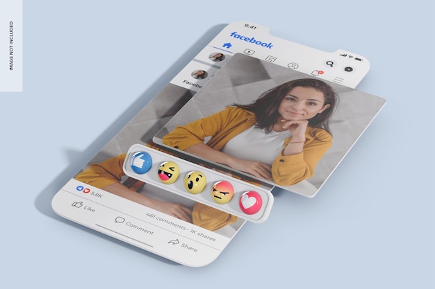 Publicaciones de Facebook con Iconas Mockup, Perspectiva