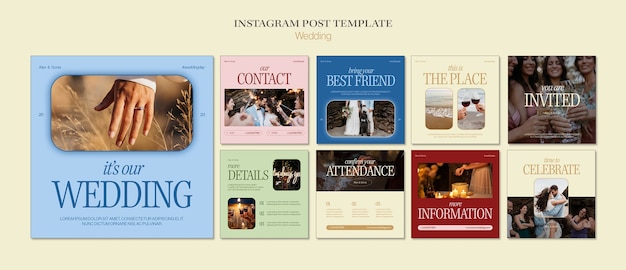 Publicaciones de instagram de celebración de bodas