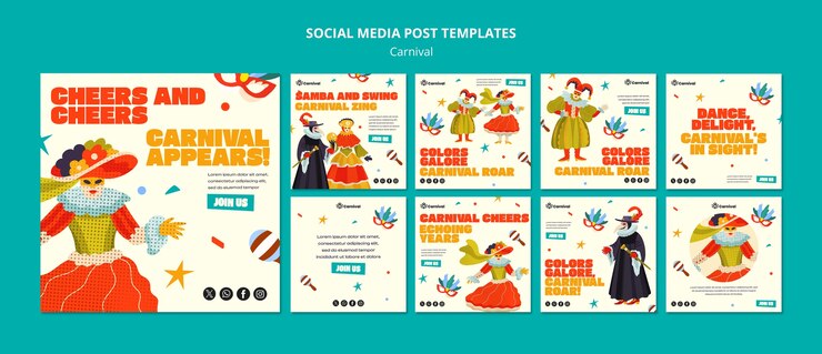 PSD las publicaciones de instagram de la celebración del carnaval