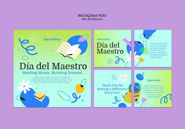 Las publicaciones de instagram de la celebración del día del maestro